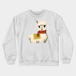 Cute Llama Drawing Crewneck Sweatshirt